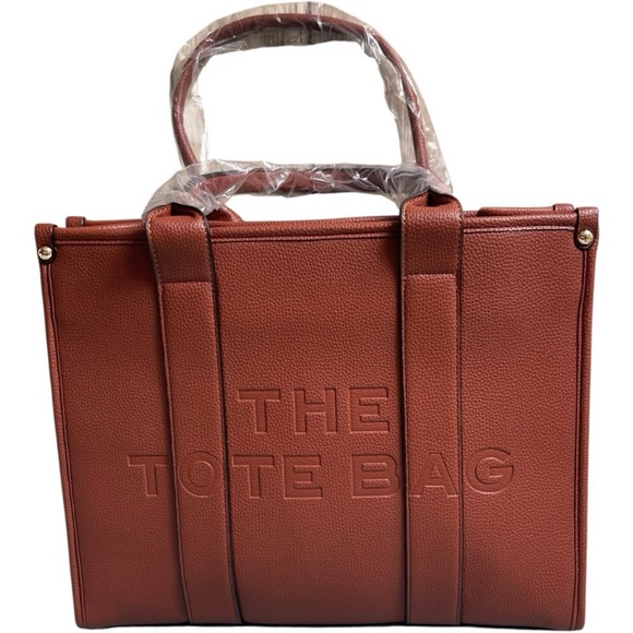 Designer BrownTextured The Tote Bag Set - Picture 5 of 9